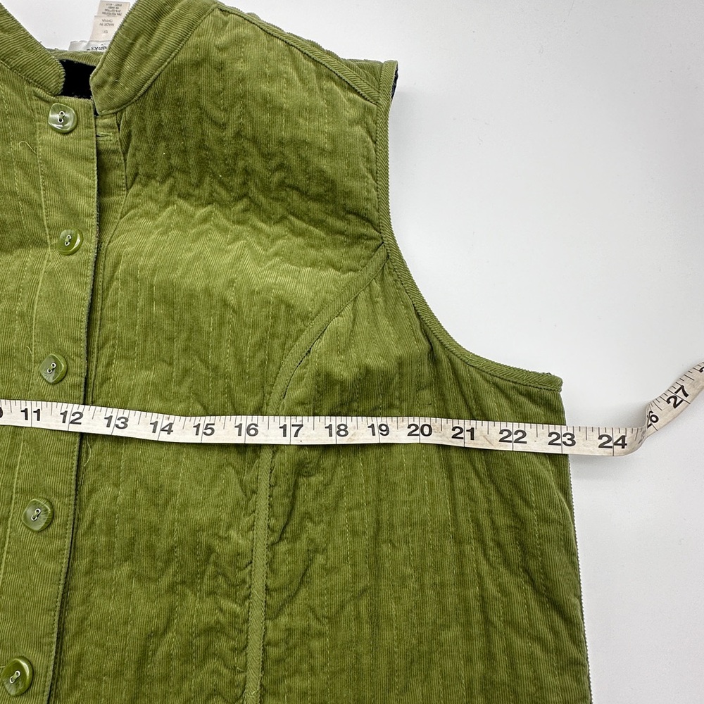 CJ Banks Reversible Floral and‎ Green Vest Women Double-Sided size 1X (A22) - Picture 10 of 11